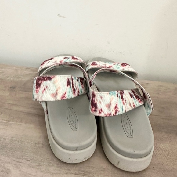 KEEN Women's Elle Backstrap platform open toe Wedge Sandal - Andorra/Tie Dye- 11 - Picture 5 of 6